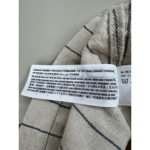 Abercrombie & Fitch Womens Linen Striped Button-Down Shirt Dress S Ivory Boho - Picture 12 of 14